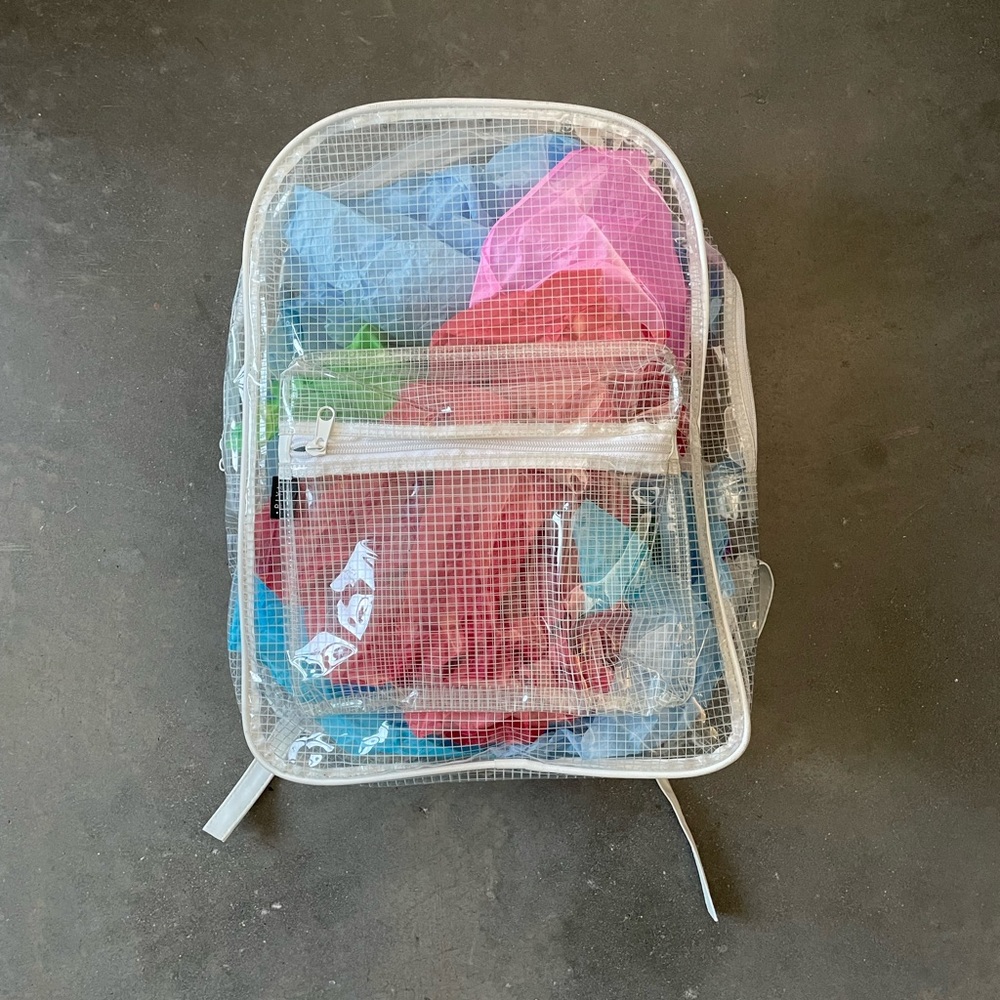 Clear backpack